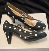 Black polka dot heels in Conroe, Texas