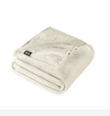 Bare Home White Microplush Fleece Queen Size Blanket in Perry, Georgia