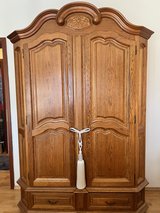 German Oak Wardrobe Hutch Cabinet in Spangdahlem, Germany