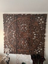 Indian Art Mahogany Wood 3 wall panels in Spangdahlem, Germany
