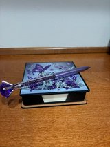 Cute note pad holder and pen in Plainfield, Illinois