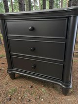 Huge Hamilton Nightstand Solid Wood 3 Drawers Black Satin 30x19x31 New in Houston, Texas