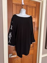 Women’s J & M Black Top with White Laces on Sleeved in Bolingbrook, Illinois