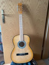 7/8 size concert guitar with bag + 1 tuner in Ramstein, Germany