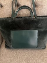 New “On 34th” Large Dark Green Faux Fur Tote in St. Charles, Illinois
