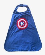 Blue Captain America Kids Superhero Cape with Red and White Shield Detail in Camp Lejeune, North Carolina