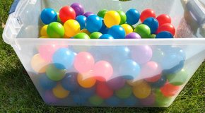Plastic colored balls in Aurora, Illinois