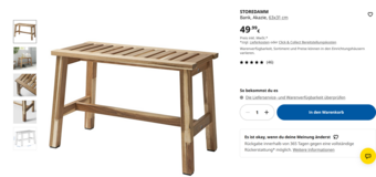 stool #5 Ikea Storedamm bench in Ramstein, Germany