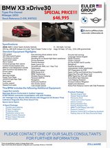 PRICE DROP: $46,995 (was $48,995) | 2026 BMW X3 xDrive30 in Ramstein, Germany