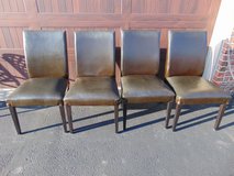 Four Faux Leather Chairs - Extra Holiday Seating! in Sugar Grove, Illinois