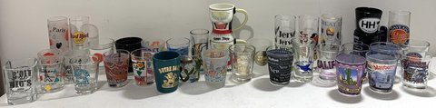 36 Vintage Souvenir Shot Glasses - Travel, Bars, & Novelty Bundle in Naperville, Illinois