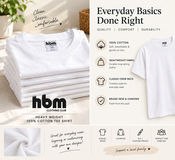 Brand-New Heavyweight White Cotton T-Shirts – Affordable Prices! in Batavia, Illinois