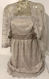 Like New! Alex Evenings Size 12 Formal Dress w/ Lace overlay & Jacket - Worn once in Orland Park, Illinois