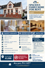 SPACIOUS FAMILY HOME FOR RENT IN KAISERSLAUTERN-ERLENBACH, GERMANY Available November 15, 2026 in Ramstein, Germany