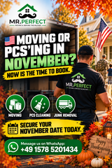 Moving or PCS'ing in November? Now is the time to book. in Ramstein, Germany