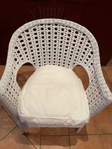 2x IKEA Finntorp Wicker Armchairs / Rattan Armchairs in White – Vintage – Very Good Condition in Baumholder, GE