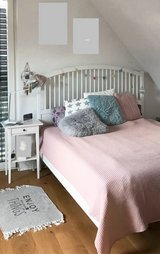 Beautiful white BED Queen size (Ikea Tyssedal) in Ramstein, Germany