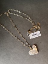 New Kendra Scott Long Mother of Pearl Heart Necklace in Naperville, Illinois