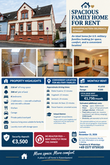SPACIOUS FAMILY HOME FOR RENT IN KAISERSLAUTERN-ERLENBACH, GERMANY Available November 15, 2026 in Ramstein, Germany