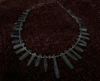 Artisan Blue Kyanite Statement Fan Necklace ~19” in Byron, Georgia