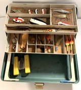 Vtg Plano 7200 Fishing Tackle Box & Lures / Spoons Jigs Spinner setup Bundle in Westmont, Illinois