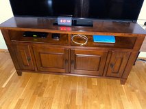 Solid Wood 4-Door TV Stand & Media Console – Dark Cherry in Ramstein, Germany