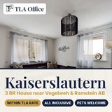 TLA OFFICE | Pet Friendly 3BR House Kaiserslautern near Vogelweh | Within TLA Rate in Ramstein, Germany