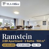TLA OFFICE | 3BR Apartment in Ramstein | Car Included | TLA TDY PCS Ramstein KMC in Ramstein, Germany