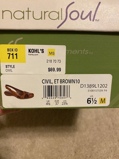 Natural soul comfort elements sandal in Aurora