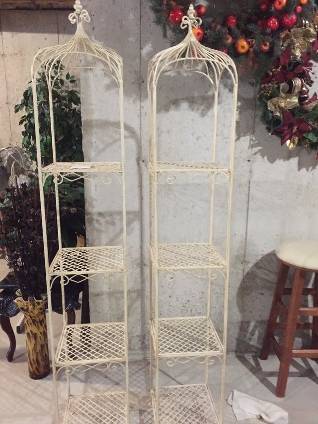 2 cream color decorative shelf units in Yorkville