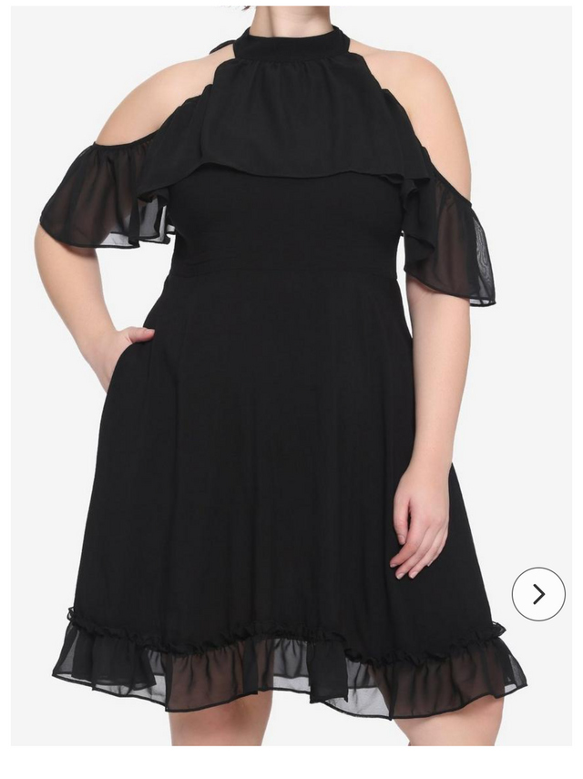 NEW Hot Topic cold shoulder mesh sleeve dress Clothing Women for