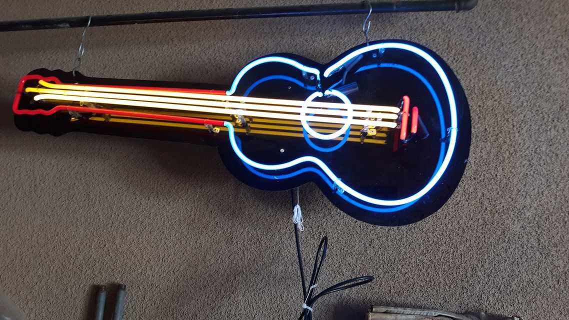 NEON GUITAR in 29 Palms