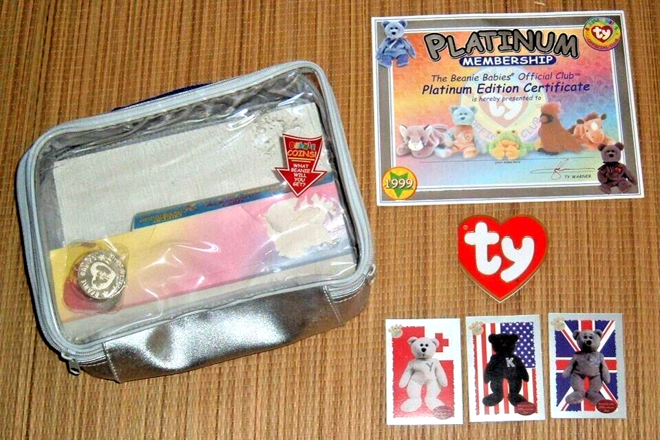 NEW Vintage 1999 TY Beanie Babies Silver Sparkle Carrying Bag in Longview