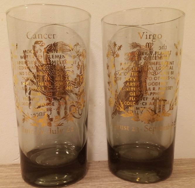 Mid Century Federal Zodiac glasses Household for sale on Holloman bookoo!
