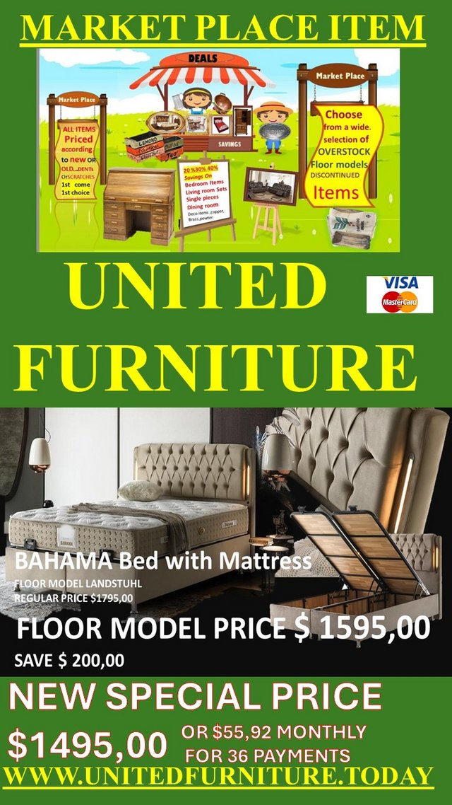 Bahama European size King bed with liftsystem and mattress Furniture