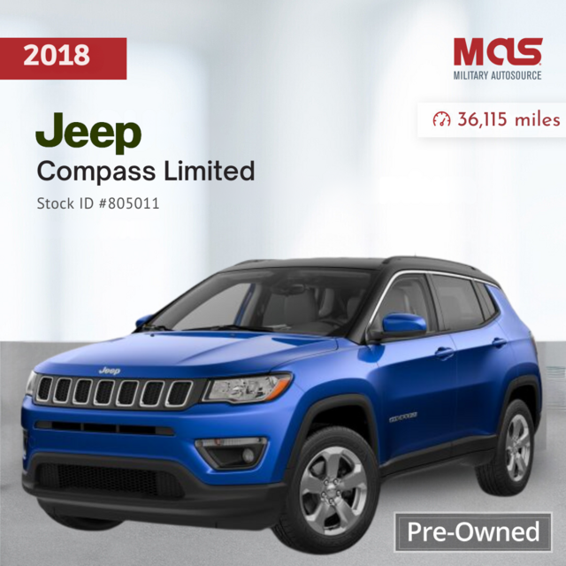 2018 Blue Jeep Compass Limited 4x4 Cars & Trucks By Dealer for sale on Wiesbaden bookoo!