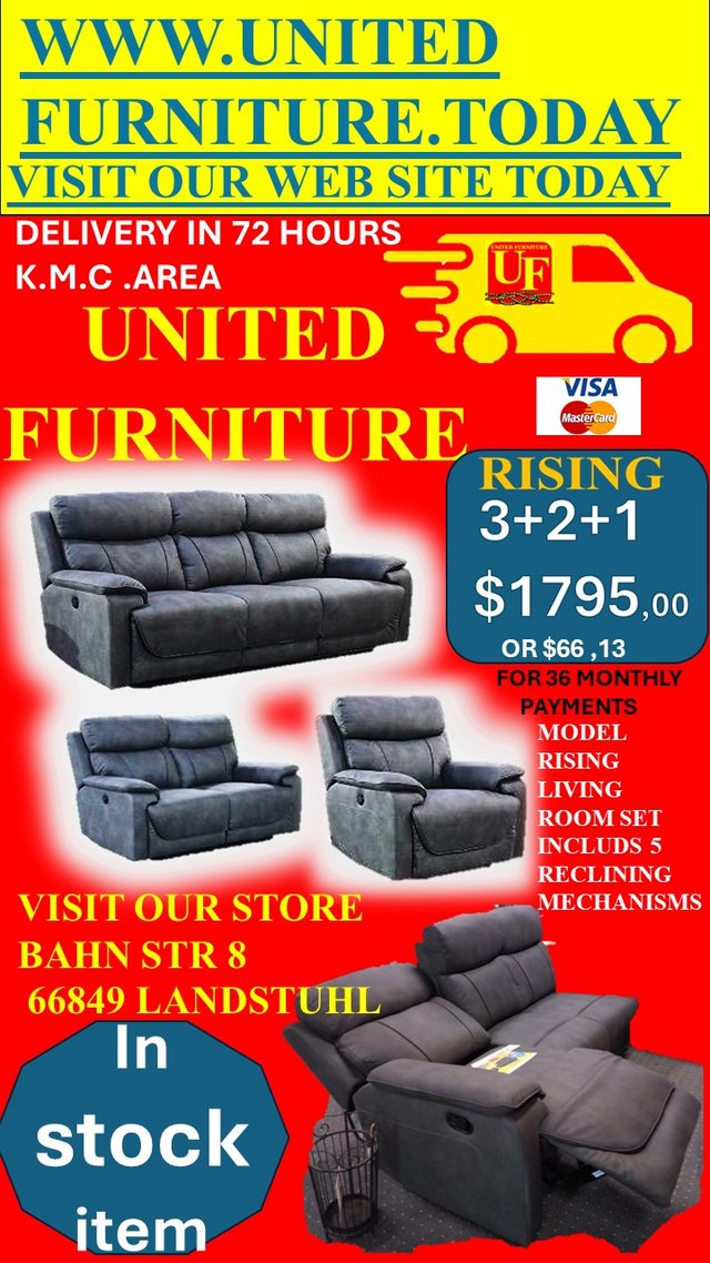 MODEL RISING 3&2&1 RECLINING SET Furniture Home by dealer for sale