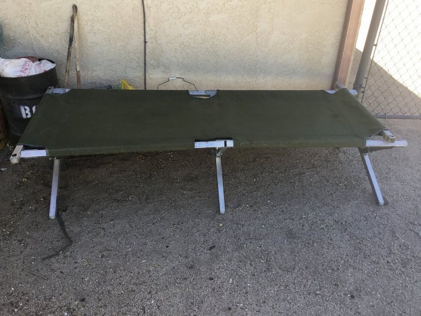 Army cots in 29 Palms