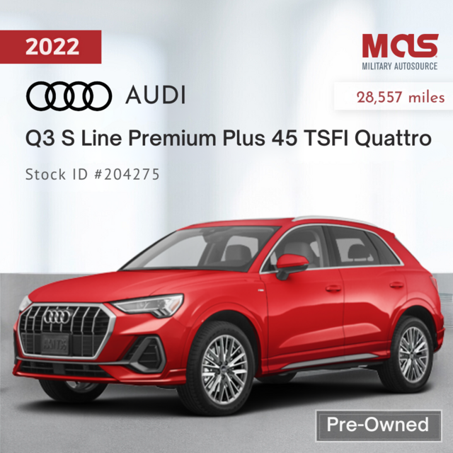 2022 Red Audi Q3 S line Premium Plus 45 TFSI quattro Cars & Trucks