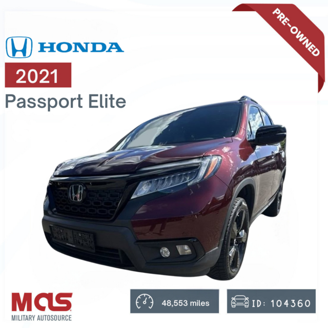 2021 Honda Passport Elite Cars & Trucks By Dealer for sale on