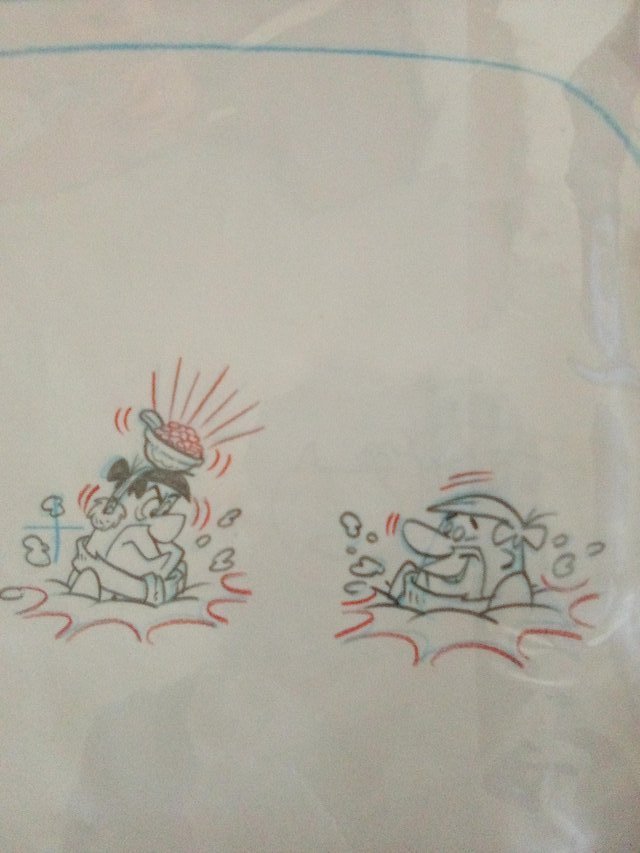 Flintstones Original Production Drawing Signed Scott Shaw with COA Fred & Barney Collectible Sno... in 29 Palms