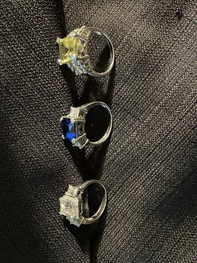 3 STERLING SILVER RINGS in TEST
