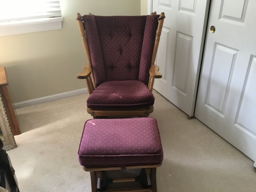 Glider Rocking Chair with Footstool in Plainfield