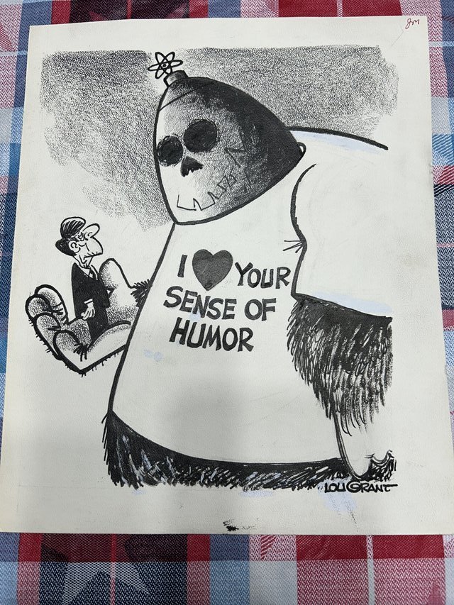Lou Grant Lithograph - Reagan - I LOVE YOUR SENSE OF HUMOR - Political Cartoon in Chicago