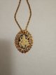 Ganesha Cameo Pendant Chain Necklace Elephant Head Hindu Luck Handcrafted in 29 Palms