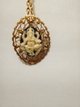 Ganesha Cameo Pendant Chain Necklace Elephant Head Hindu Luck Handcrafted in 29 Palms