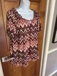 Chevron Print Peasant Style Top - 1X in Chicago