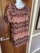 Chevron Print Peasant Style Top - 1X in Chicago